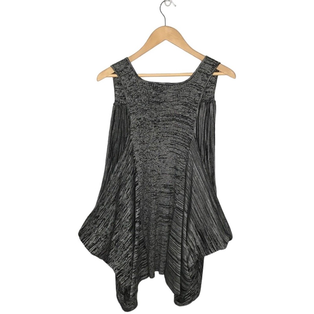 New Buffalo By David Bitton Waterfall Drape Open Sleeveless Cardigan L - Picture 5 of 9